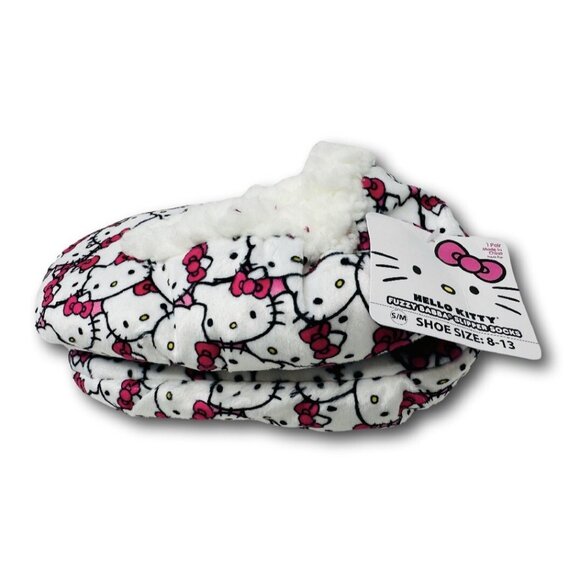 Hello Kitty Fuzzy Babba Slipper Socks Child Size Small/Medium 8-13 - Picture 1 of 4